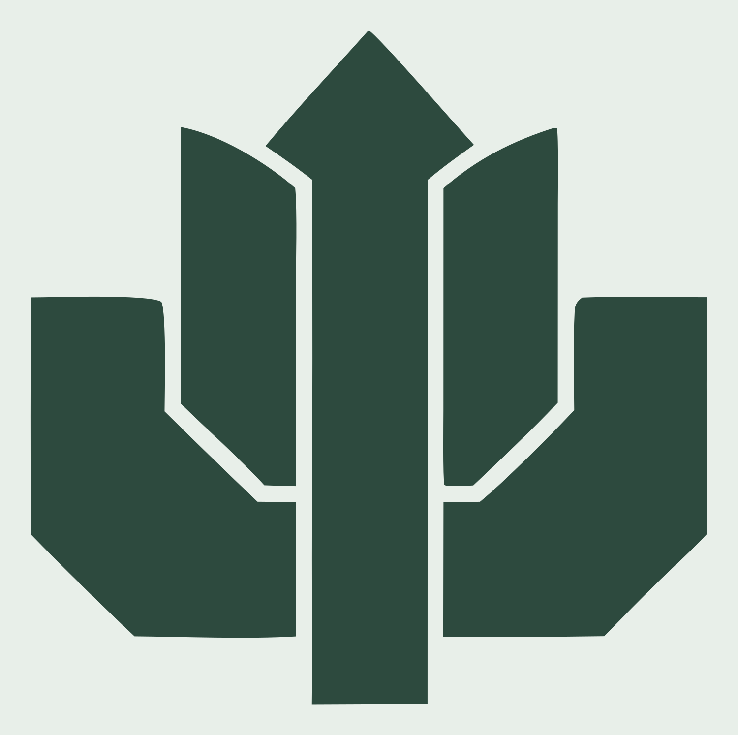 Heavy Lotus Crystal Emblem #e8efe9/#2d4a3e