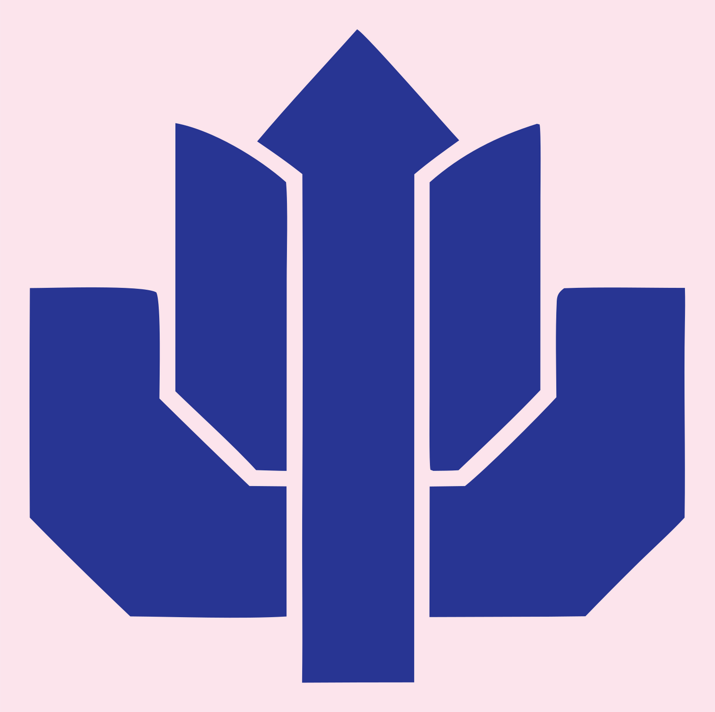 Heavy Lotus Crystal Emblem #fce4ec/#283593