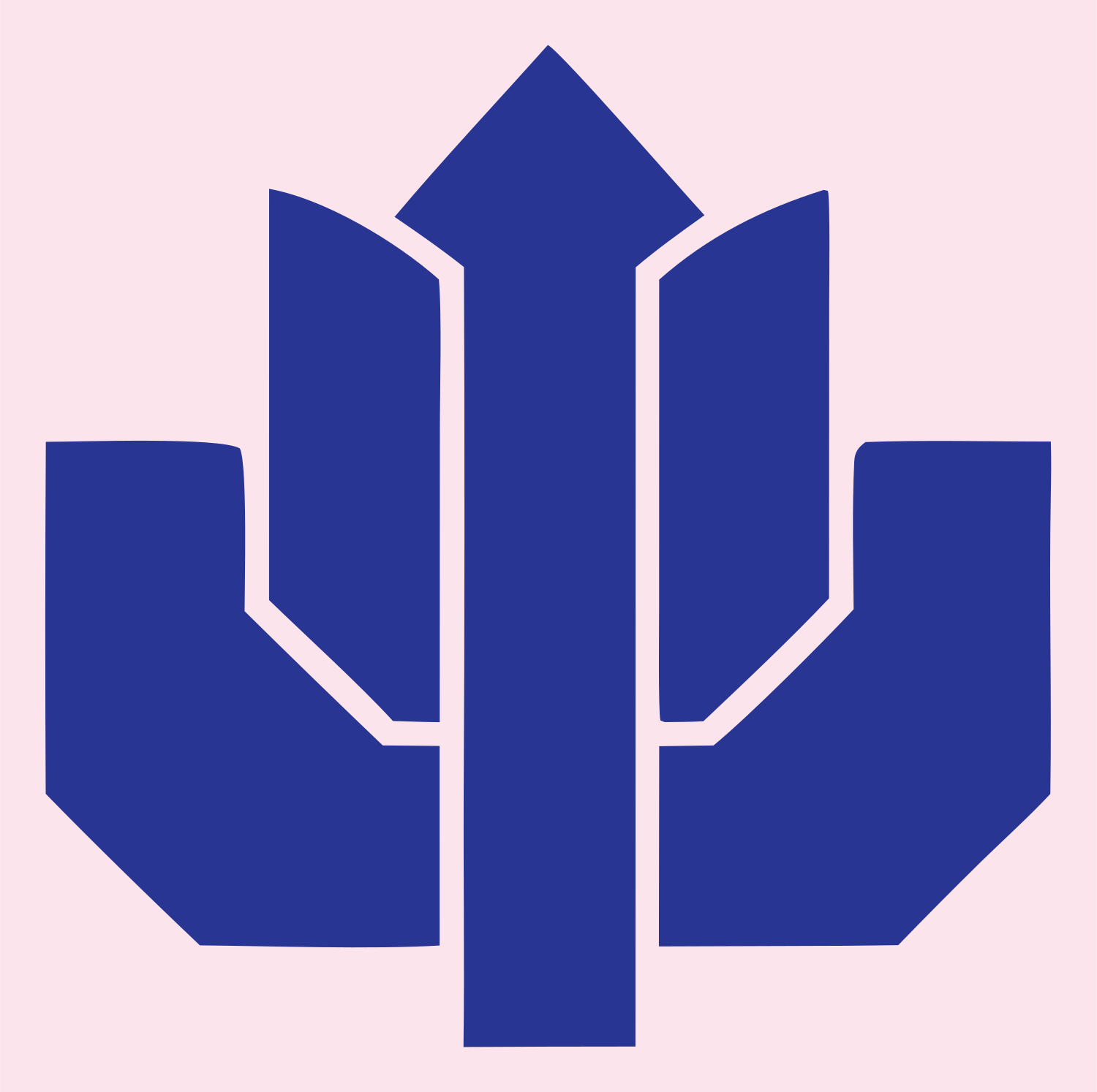 Heavy Lotus Crystal Emblem #fce4ec/#283593
