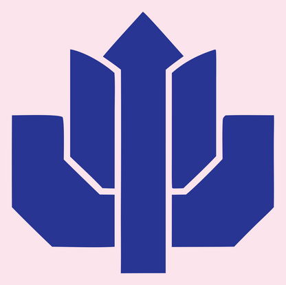 Heavy Lotus Crystal Emblem #fce4ec/#283593