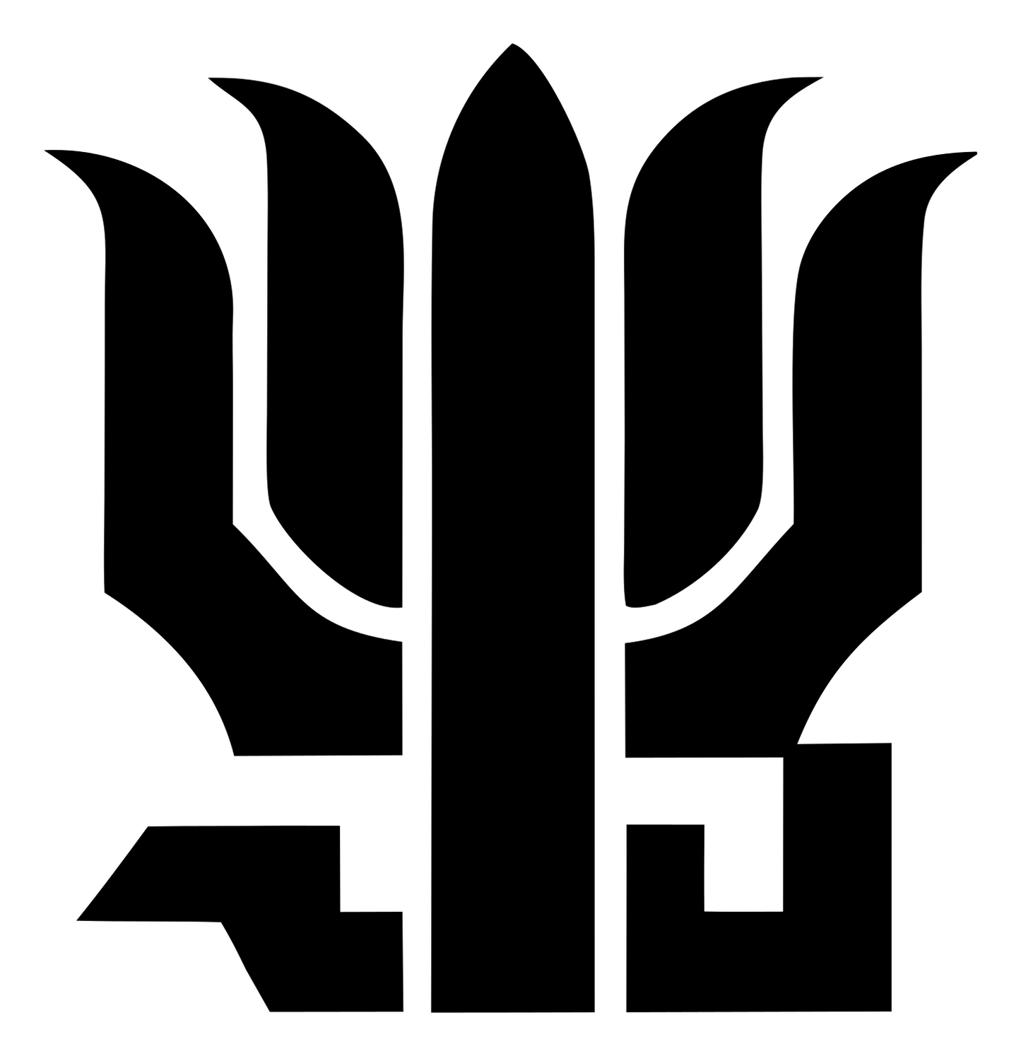 Bold Lotus Trident Mark #ffffff/#000000