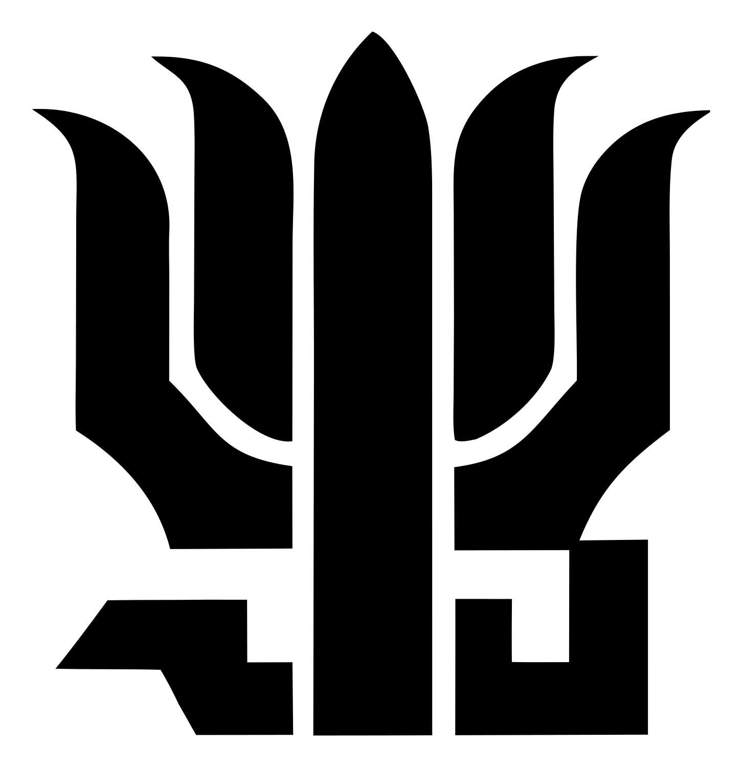 Bold Lotus Trident Mark #ffffff/#000000