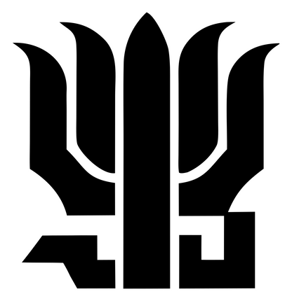 Bold Lotus Trident Mark #ffffff/#000000