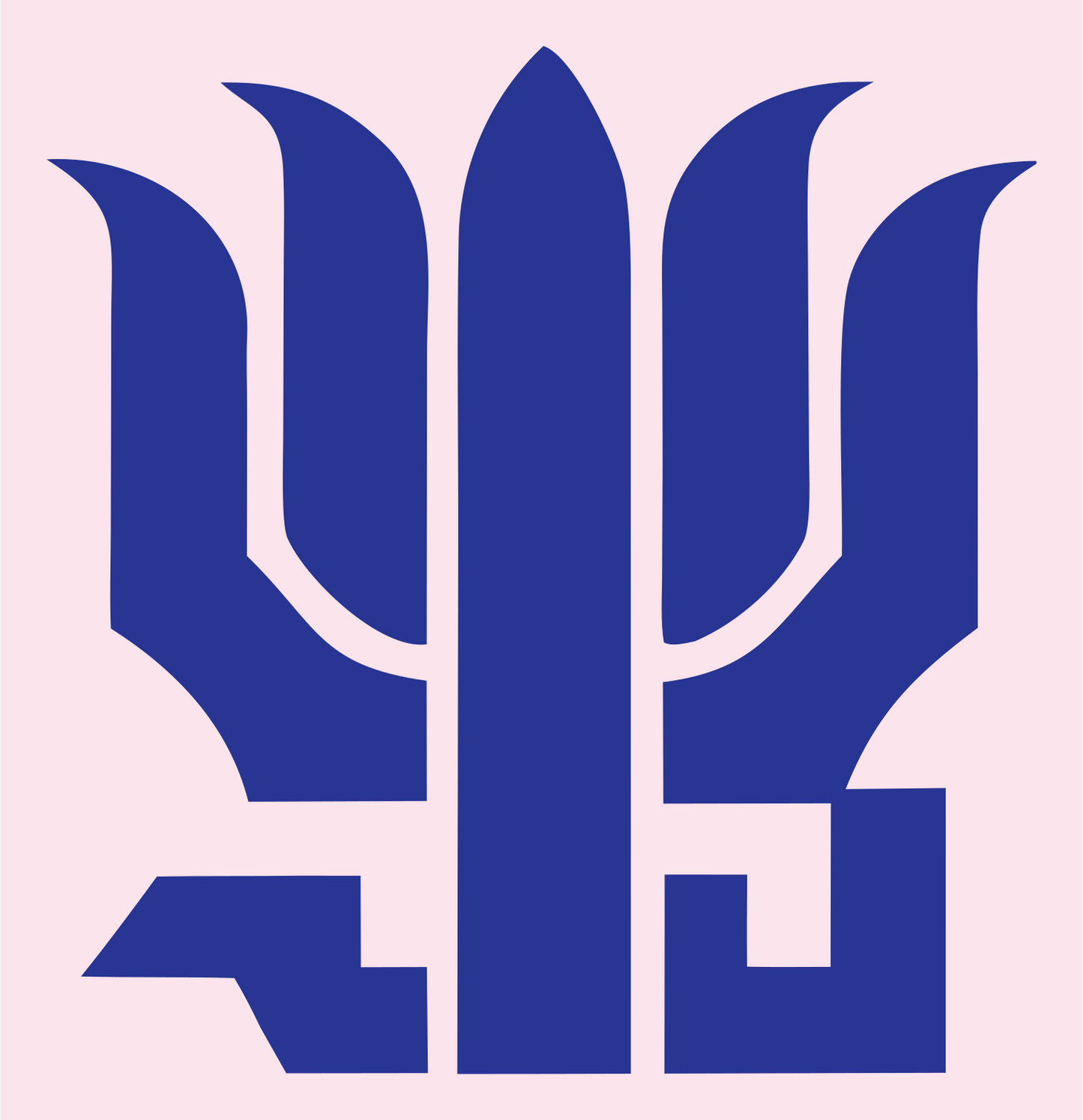 Bold Lotus Trident Mark #fce4ec/#283593