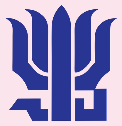 Bold Lotus Trident Mark #fce4ec/#283593
