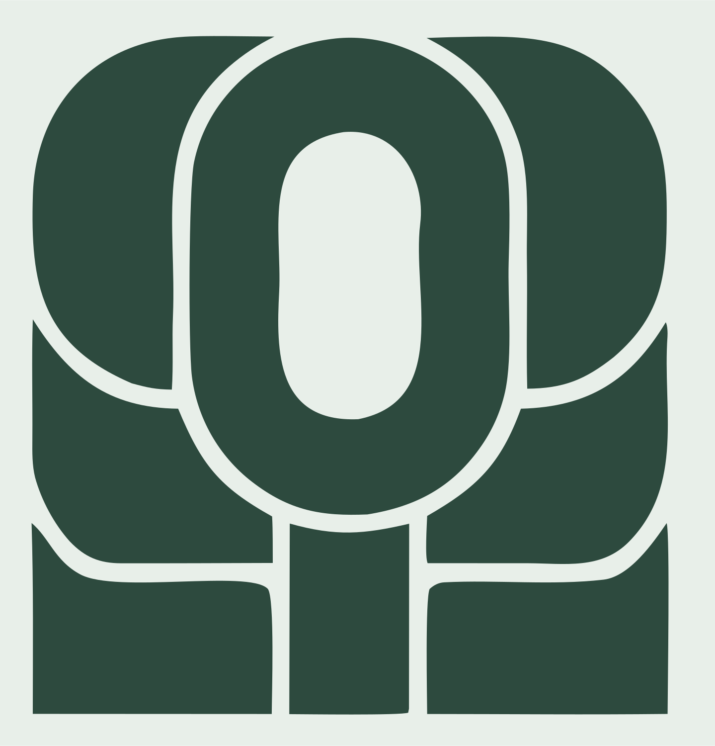 Heavy Lotus Bloom Mark #e8efe9/#2d4a3e