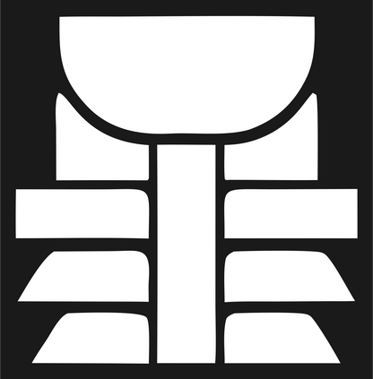 Blocky Lotus Petal Emblem #1a1a1a/#ffffff