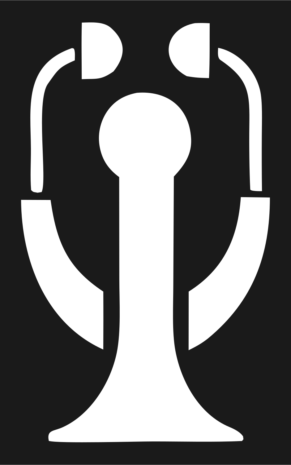 Geometric Stethoscope Upright Mark #1a1a1a/#ffffff