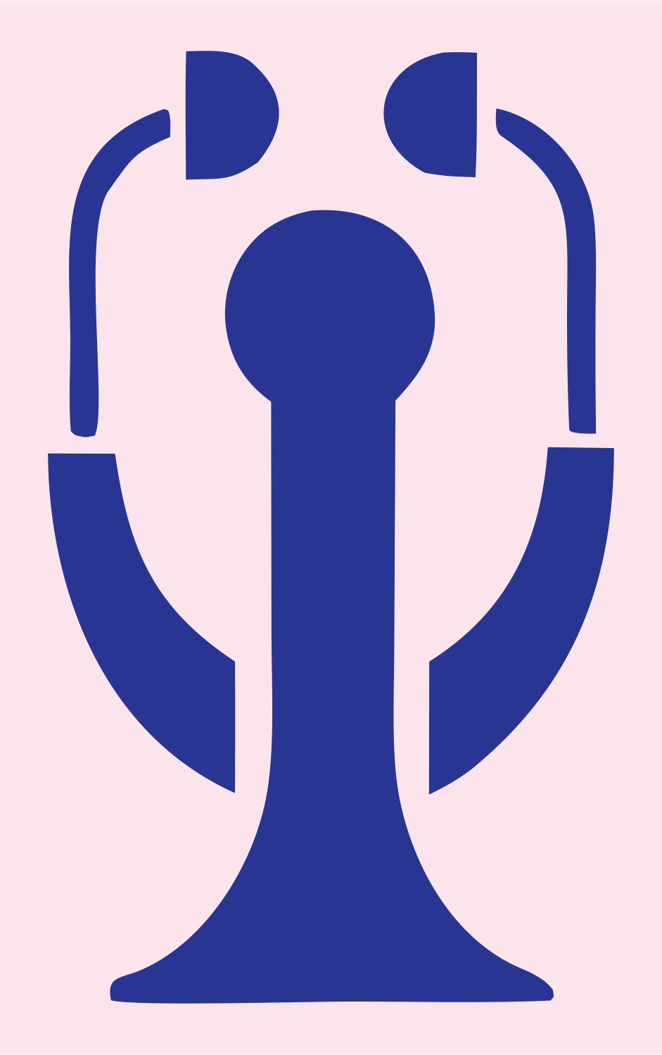 Geometric Stethoscope Upright Mark #fce4ec/#283593