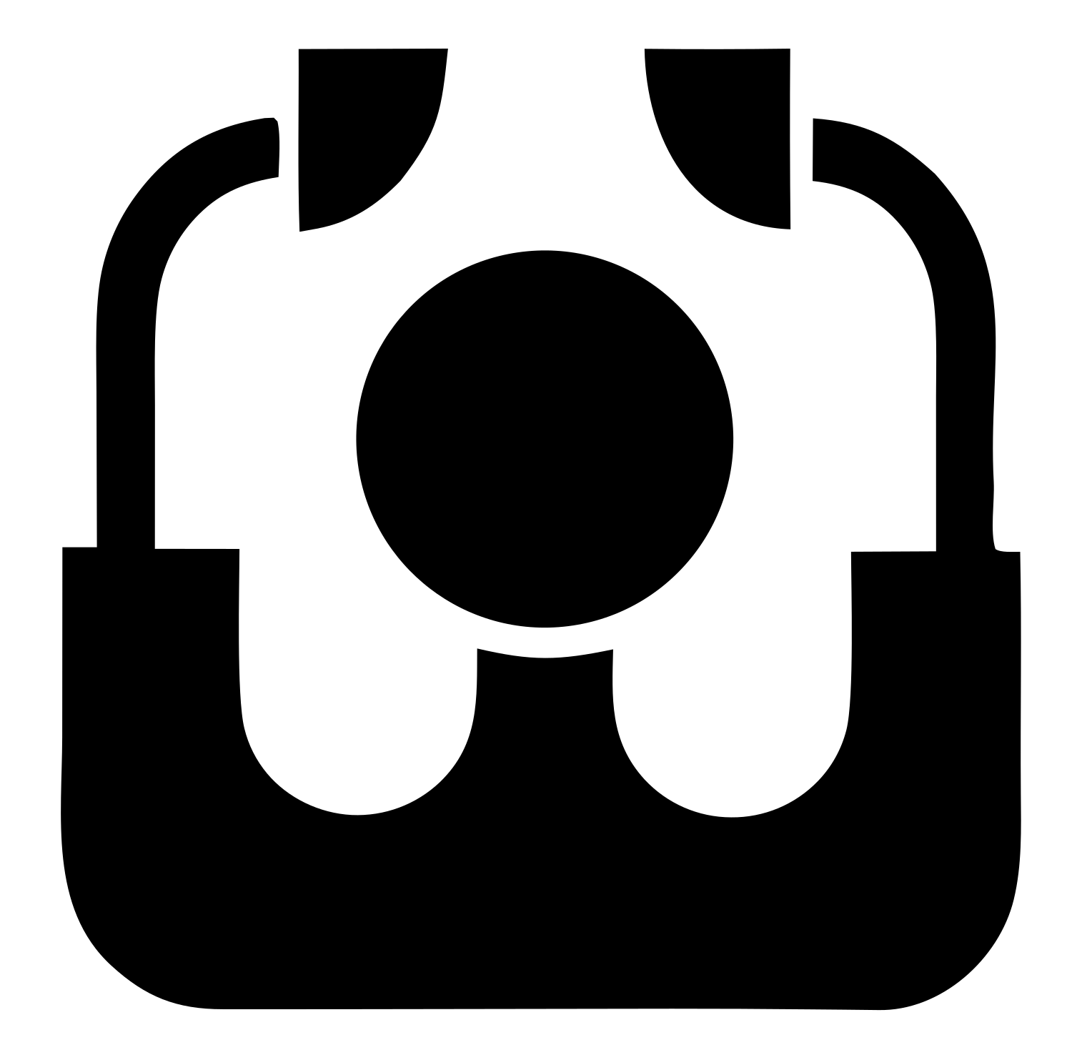 Bold Stethoscope Icon Badge #ffffff/#000000