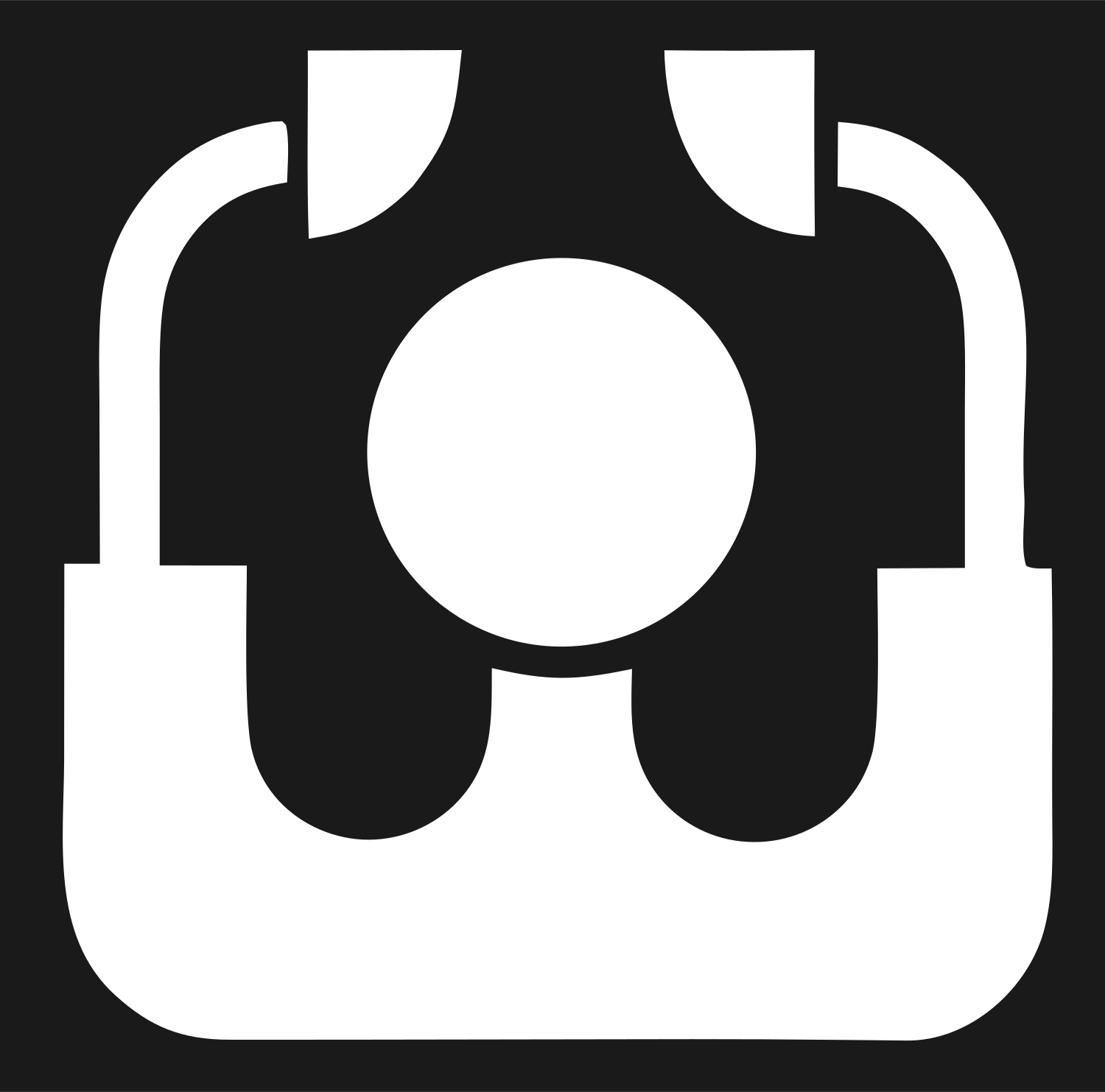 Bold Stethoscope Icon Badge #1a1a1a/#ffffff