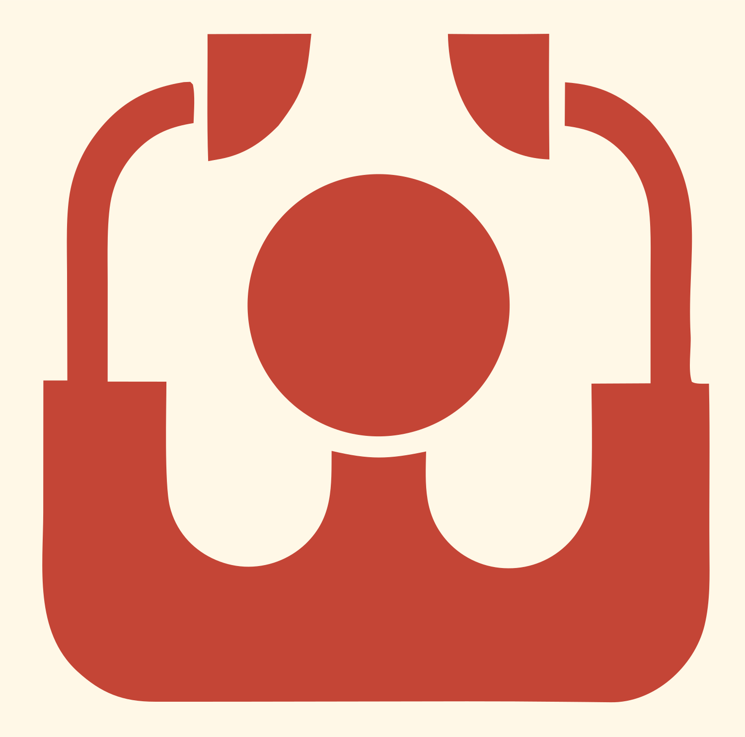 Bold Stethoscope Icon Badge #fff8e7/#c44536