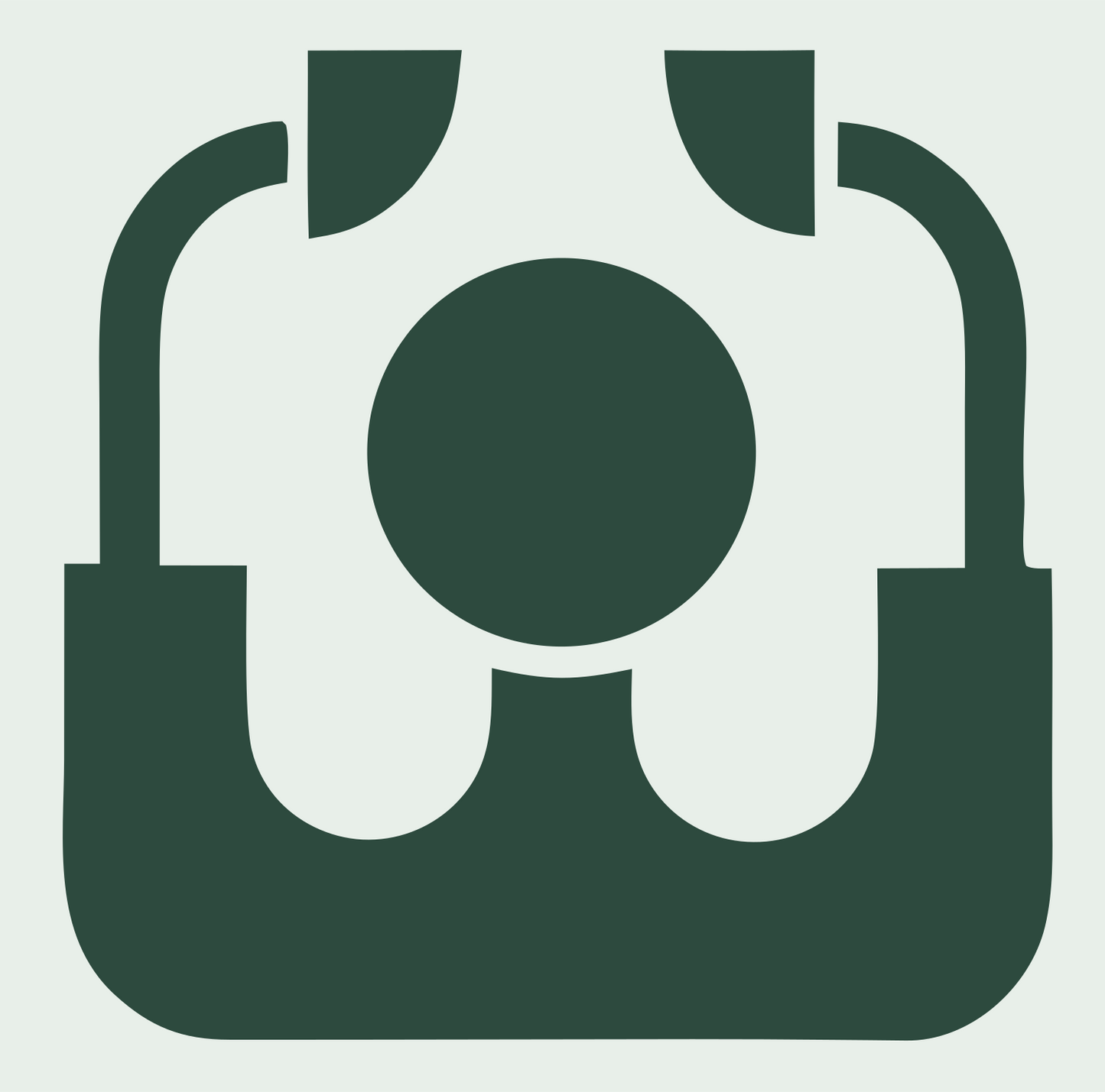 Bold Stethoscope Icon Badge #e8efe9/#2d4a3e