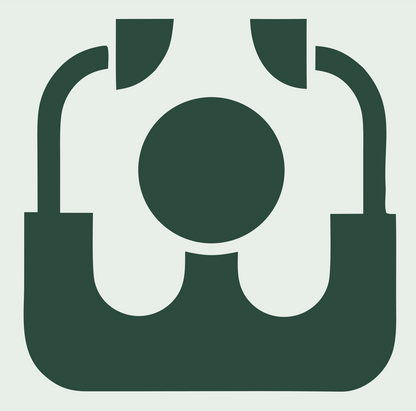 Bold Stethoscope Icon Badge #e8efe9/#2d4a3e