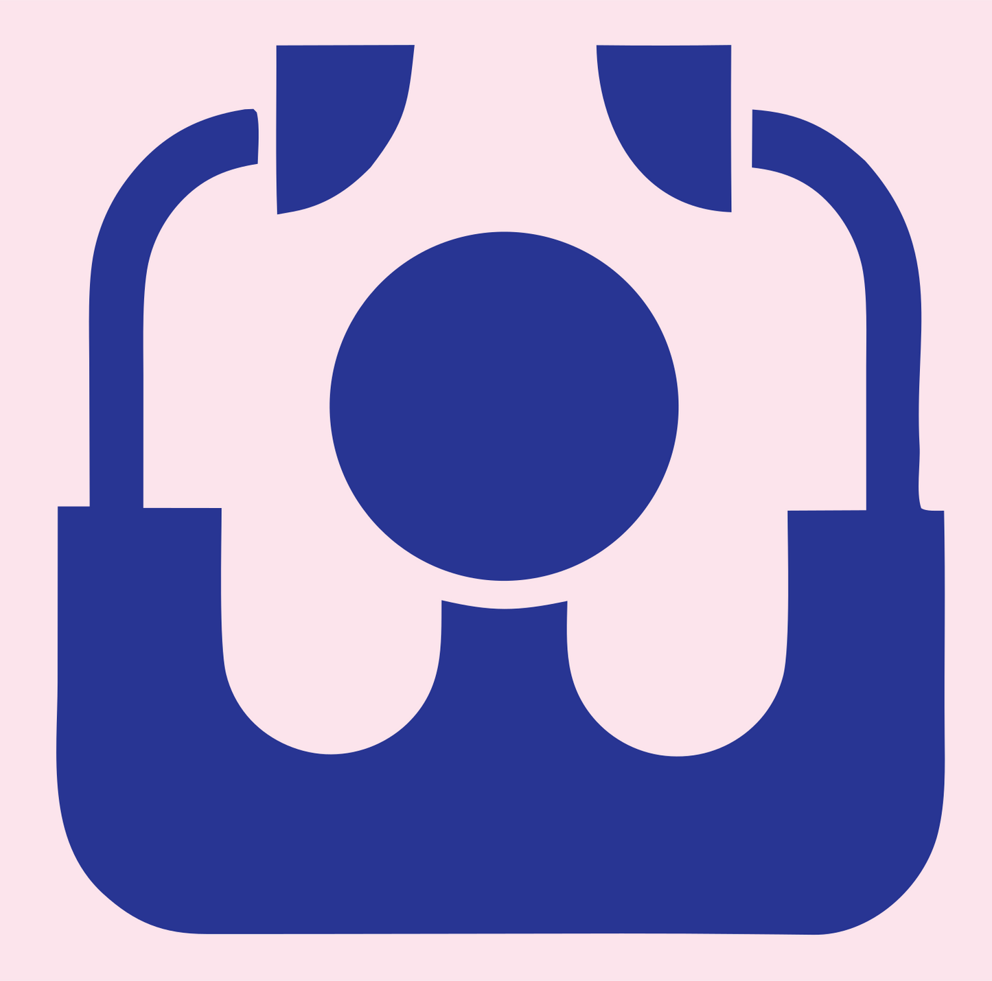 Bold Stethoscope Icon Badge #fce4ec/#283593