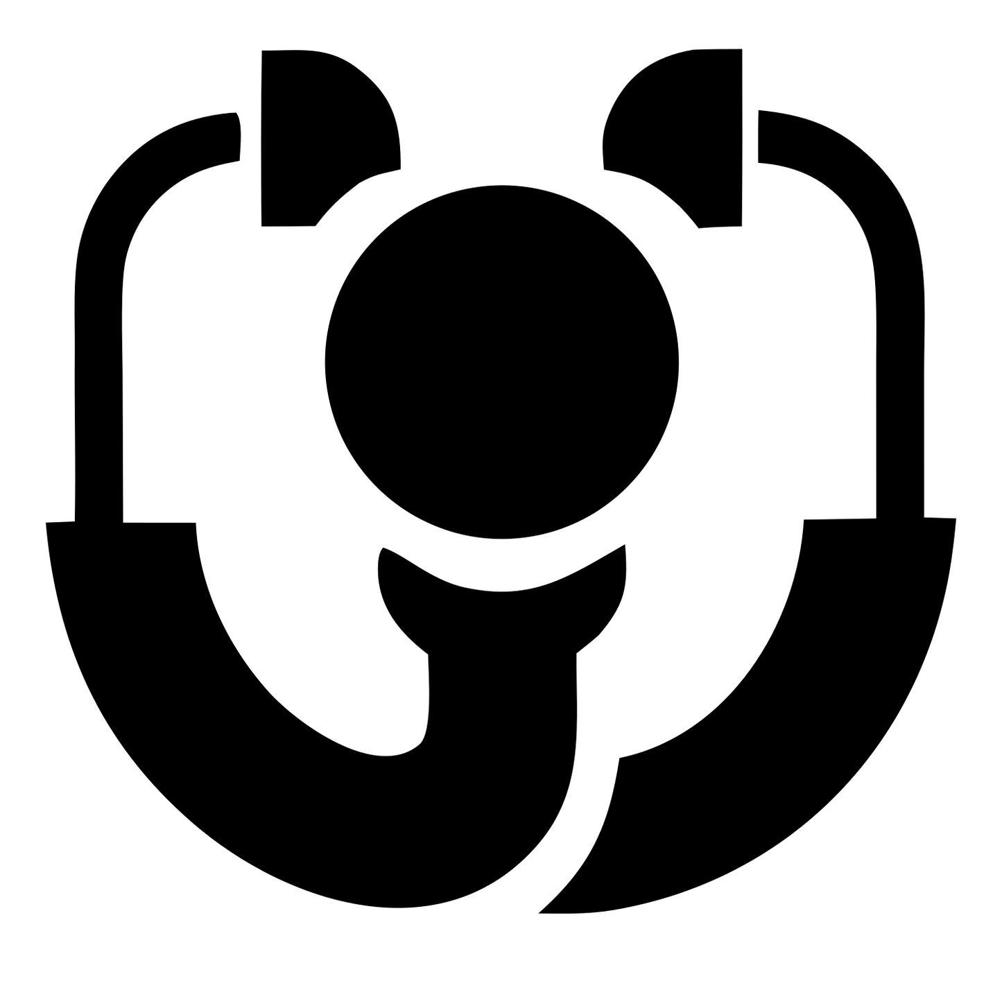 Geometric Stethoscope Symmetry Mark #ffffff/#000000