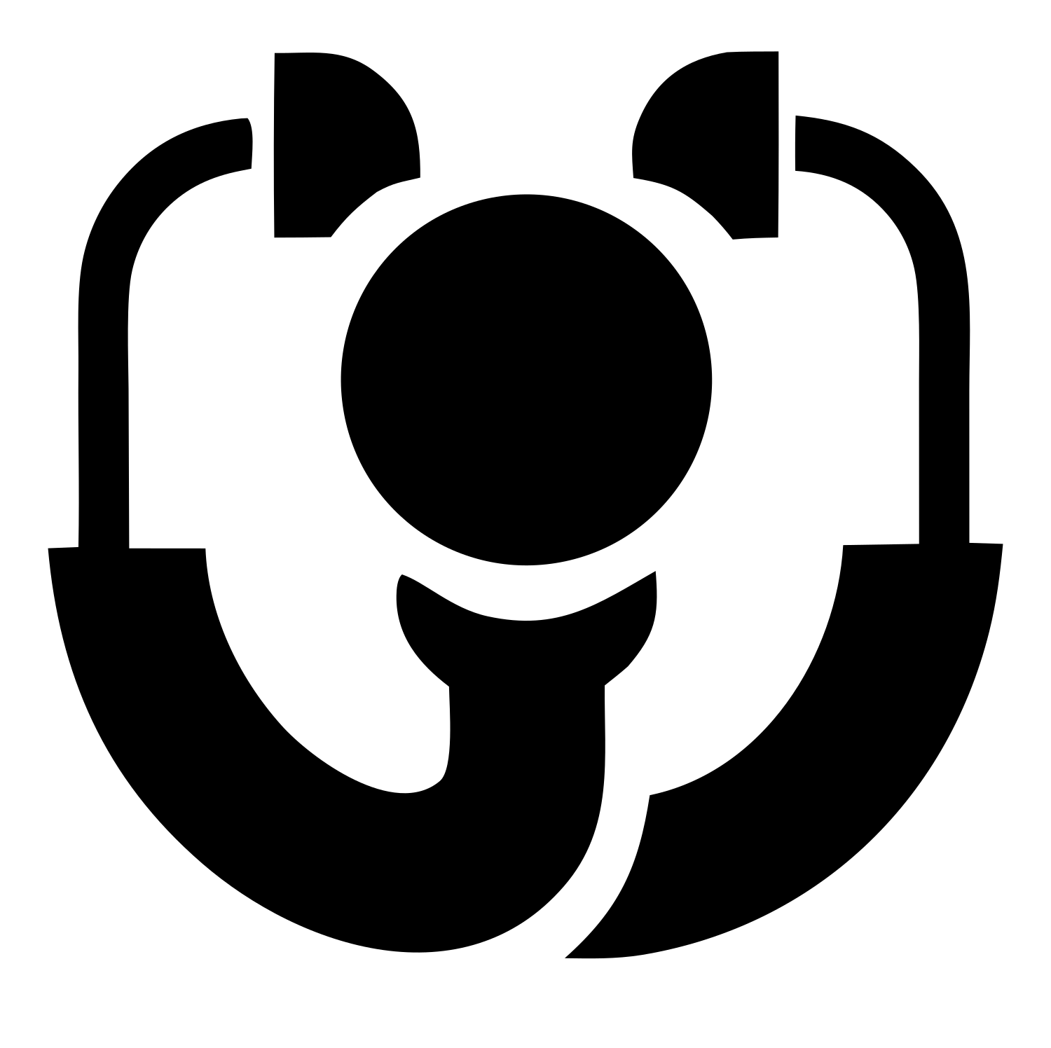Geometric Stethoscope Symmetry Mark #ffffff/#000000