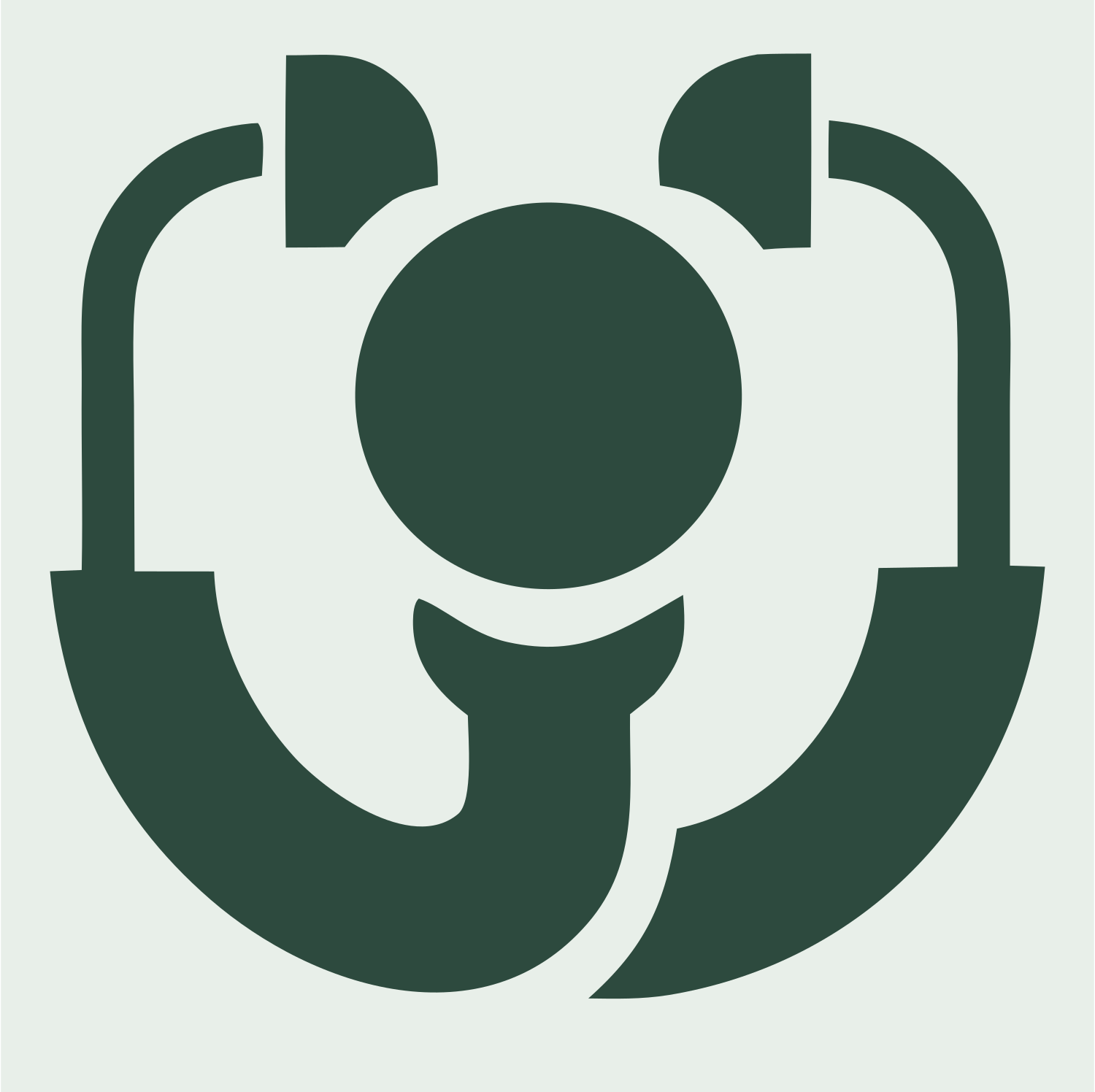 Geometric Stethoscope Symmetry Mark #e8efe9/#2d4a3e