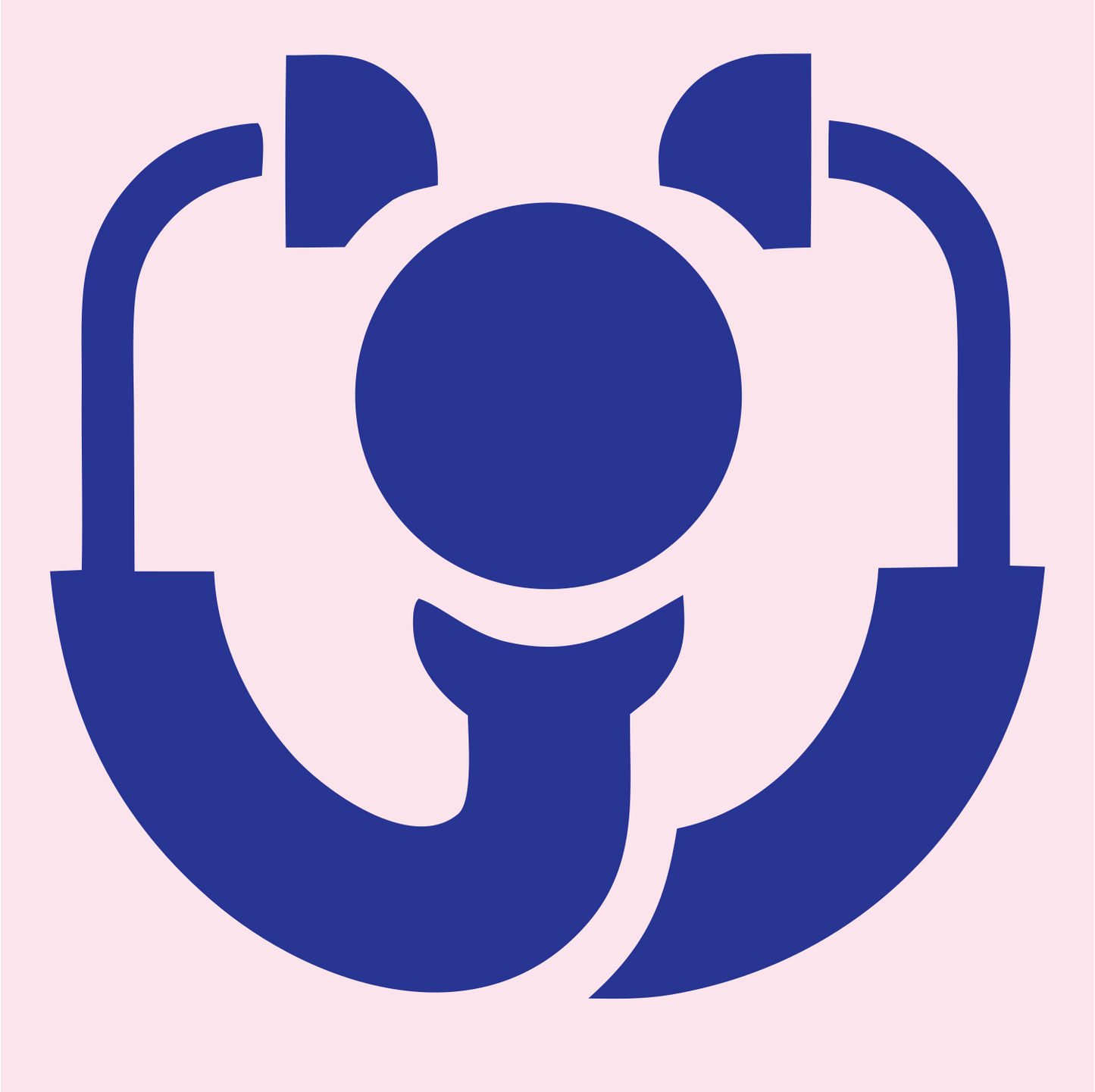 Geometric Stethoscope Symmetry Mark #fce4ec/#283593