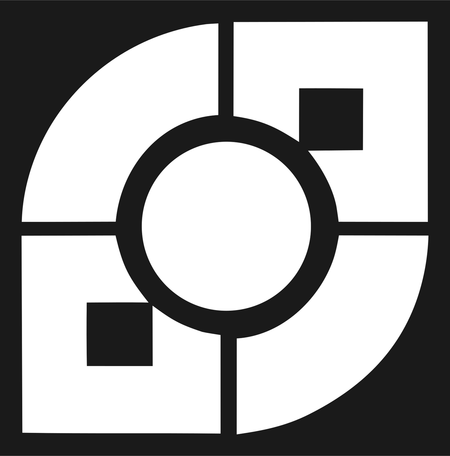 Crosshair Circle Target Mark #1a1a1a/#ffffff
