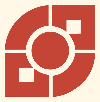 Crosshair Circle Target Mark #fff8e7/#c44536