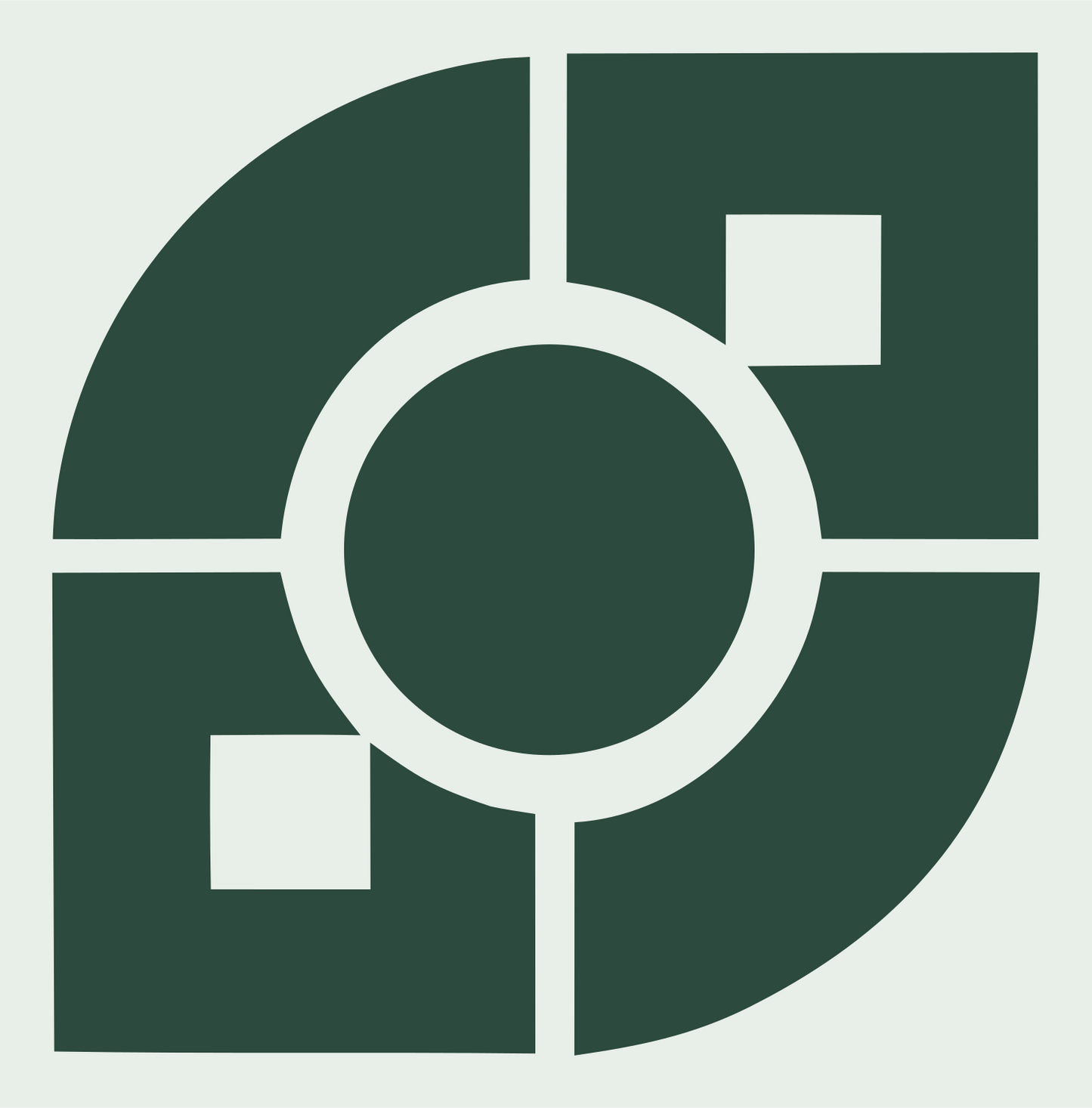 Crosshair Circle Target Mark #e8efe9/#2d4a3e