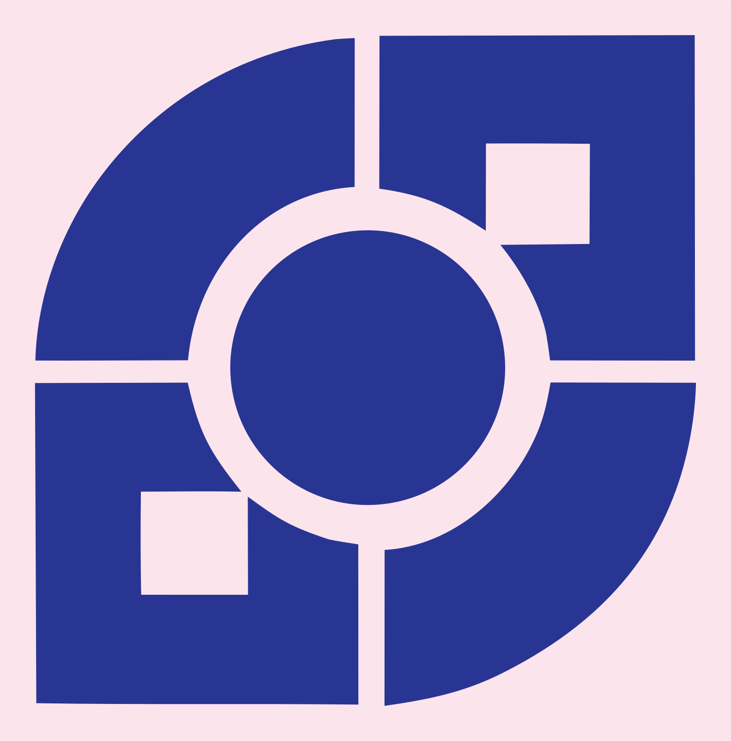 Crosshair Circle Target Mark #fce4ec/#283593
