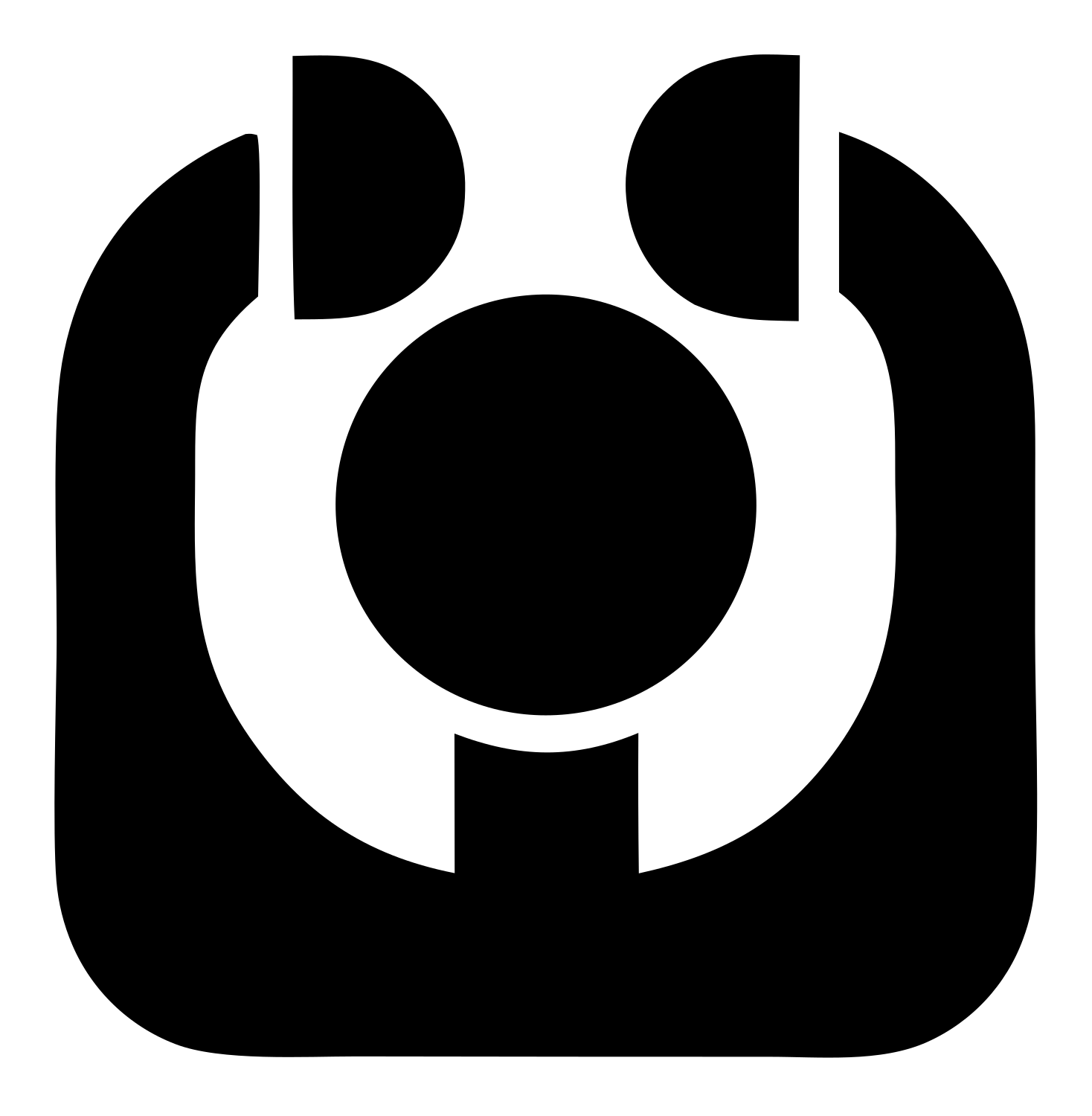 Bold Stethoscope Rounded Badge #ffffff/#000000