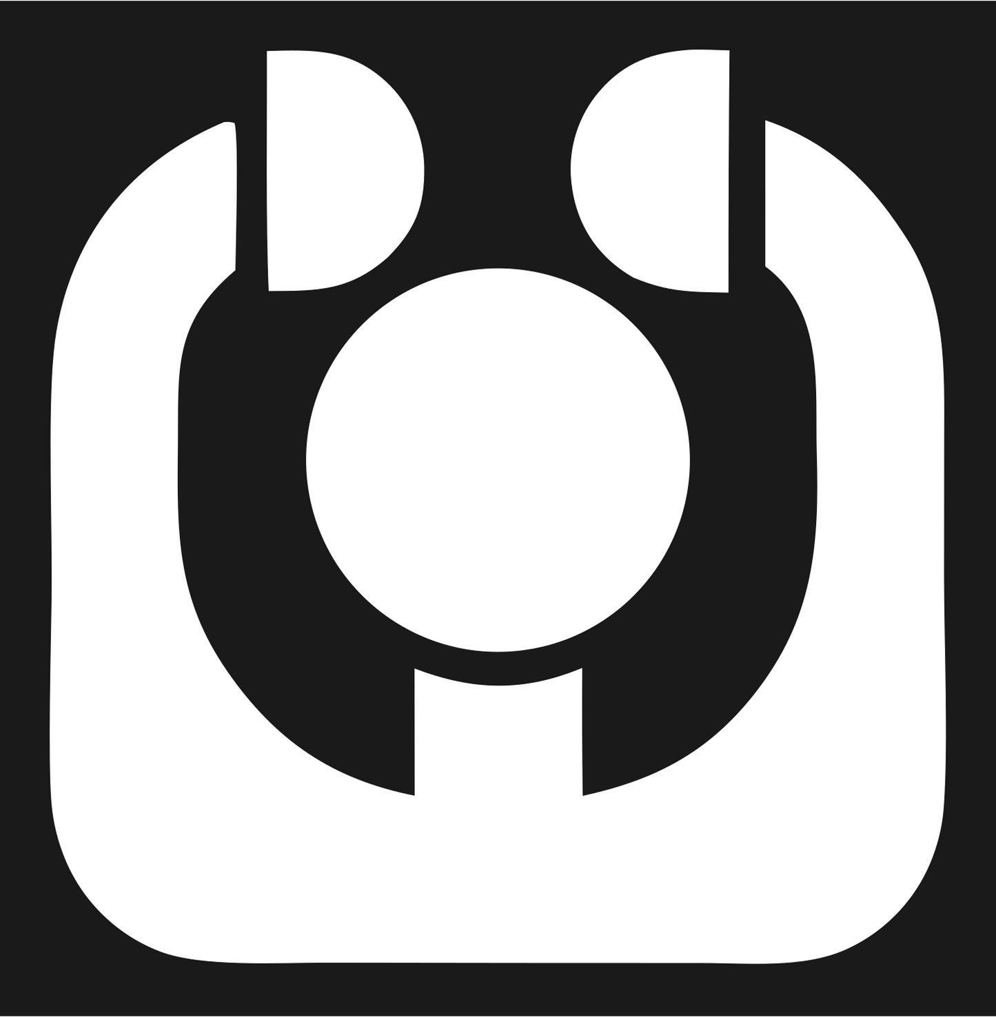 Bold Stethoscope Rounded Badge #1a1a1a/#ffffff