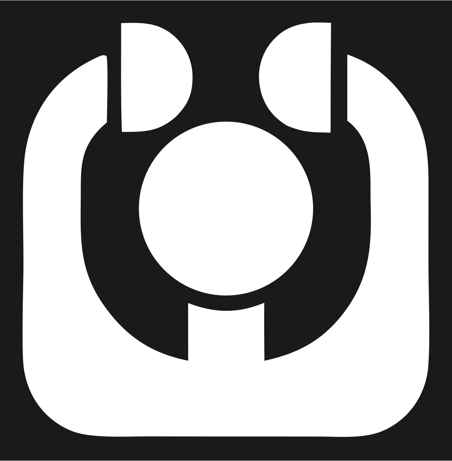Bold Stethoscope Rounded Badge #1a1a1a/#ffffff