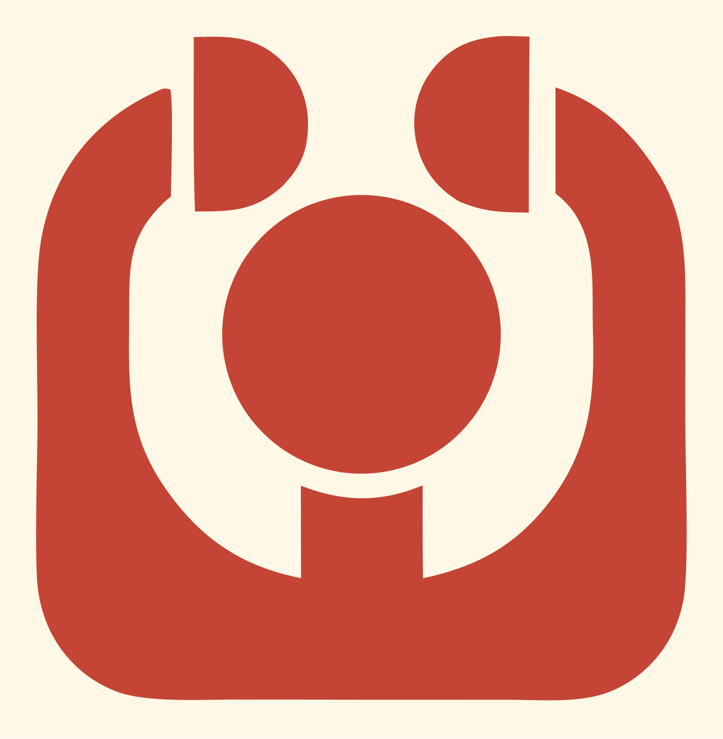 Bold Stethoscope Rounded Badge #fff8e7/#c44536