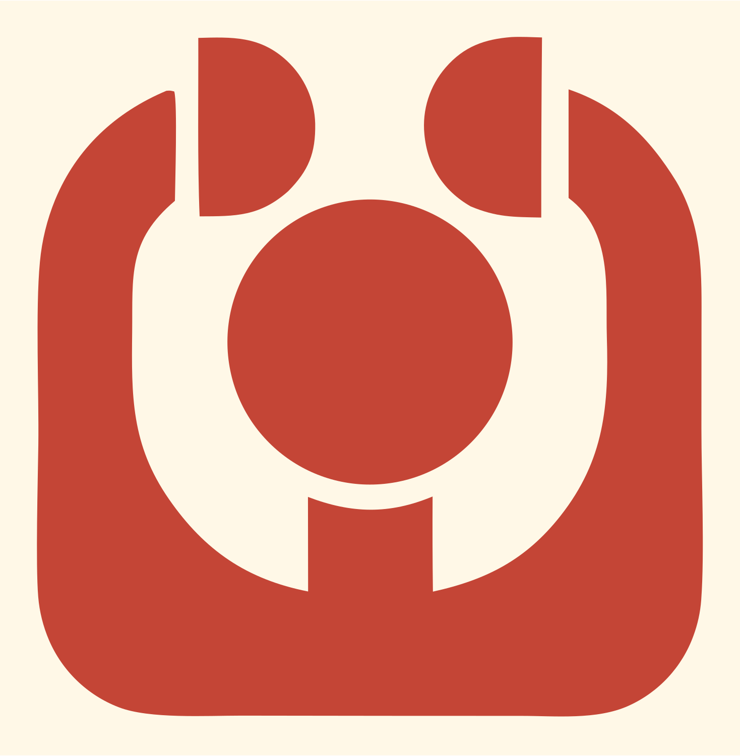 Bold Stethoscope Rounded Badge #fff8e7/#c44536