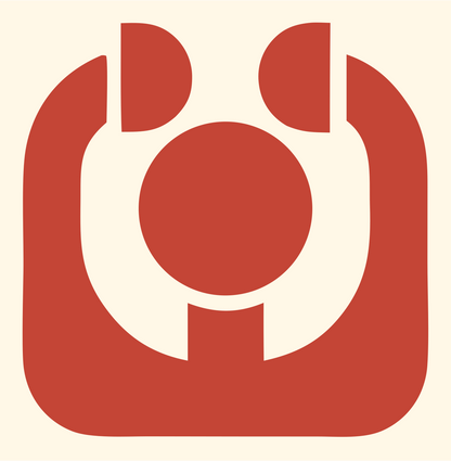 Bold Stethoscope Rounded Badge #fff8e7/#c44536