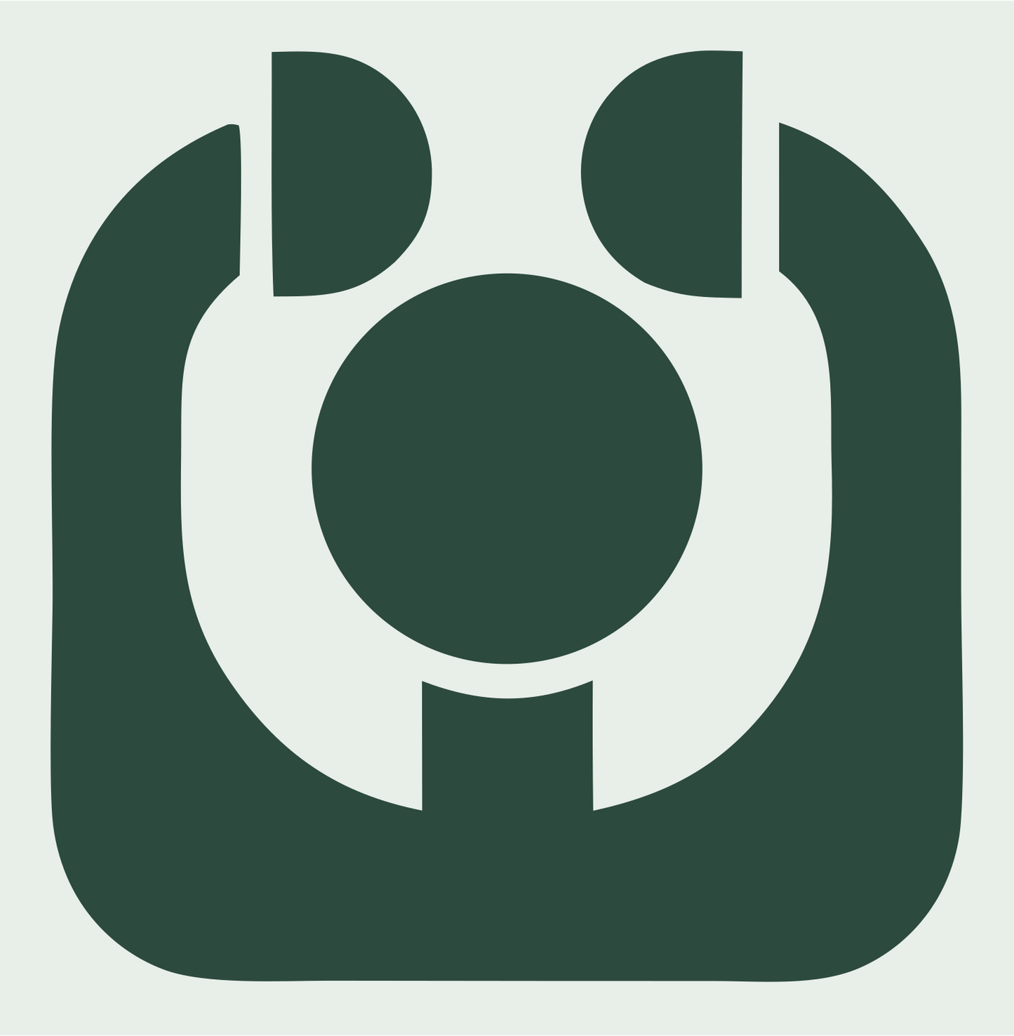 Bold Stethoscope Rounded Badge #e8efe9/#2d4a3e