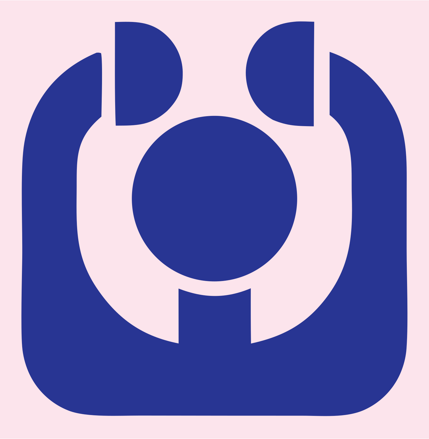 Bold Stethoscope Rounded Badge #fce4ec/#283593