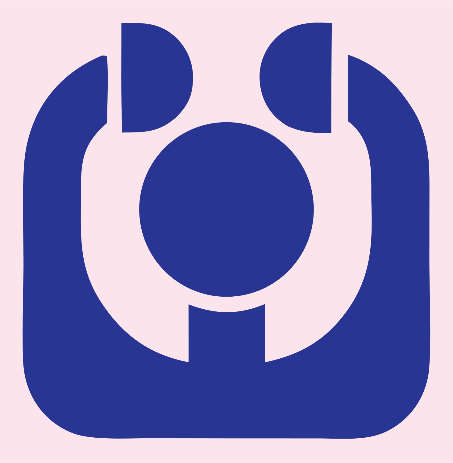 Bold Stethoscope Rounded Badge #fce4ec/#283593