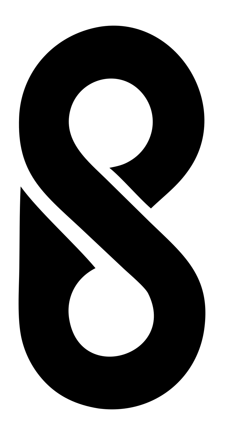 Monoline Stethoscope S-Shape Mark #ffffff/#000000