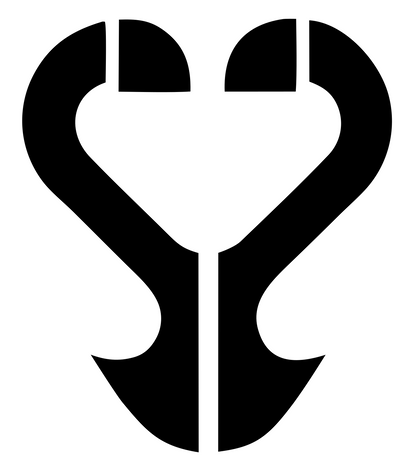 Symmetric Stethoscope Anchor Mark #ffffff/#000000