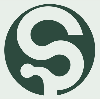 Negative Space S Circle Mark #e8efe9/#2d4a3e