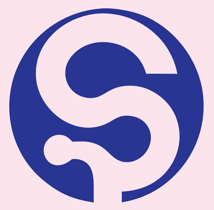 Negative Space S Circle Mark #fce4ec/#283593