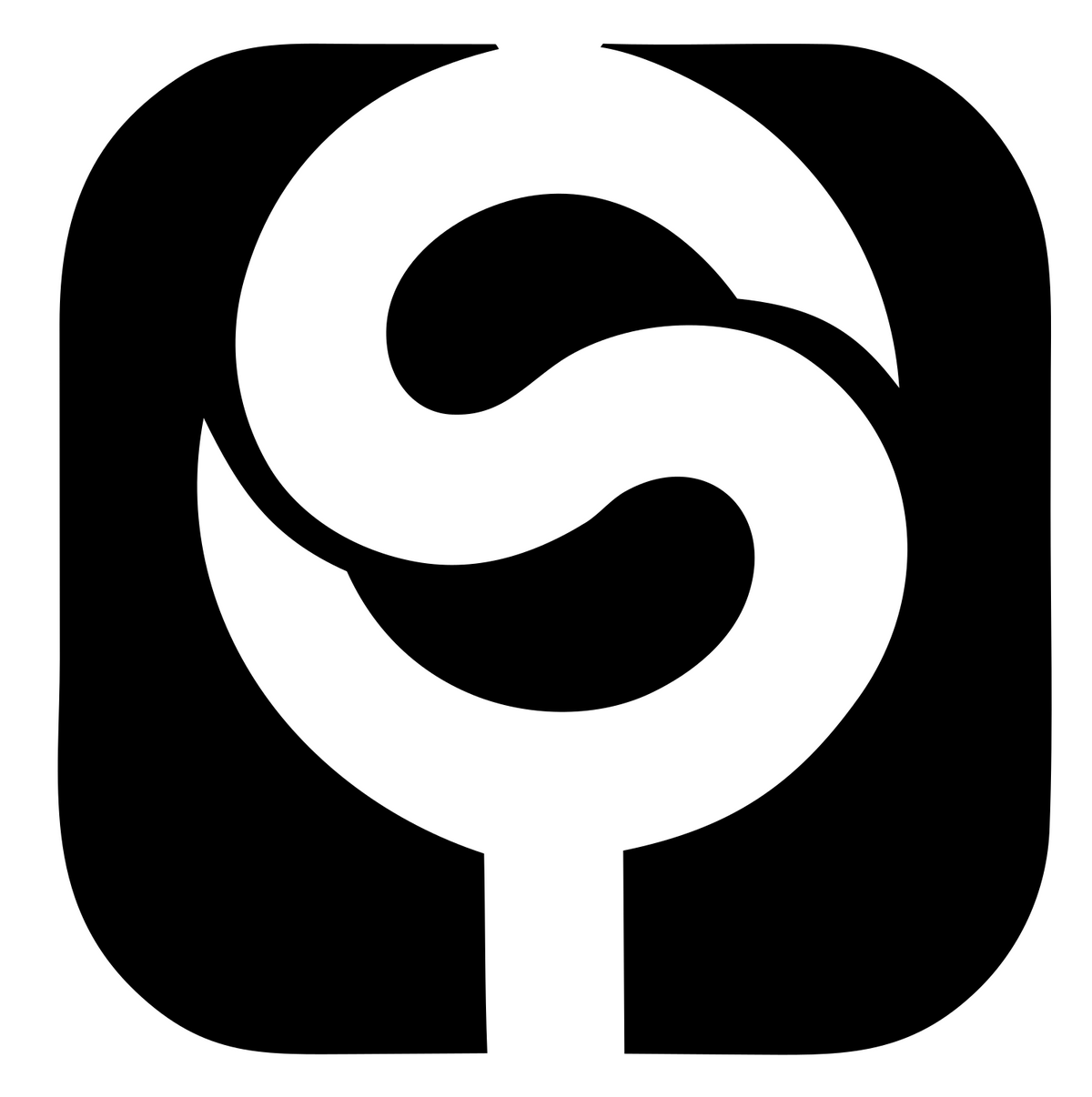 Negative Space Stethoscope App Icon #ffffff/#000000