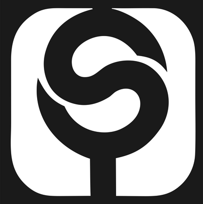 Negative Space Stethoscope App Icon #1a1a1a/#ffffff