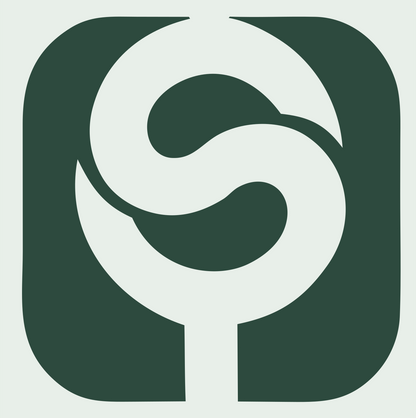 Negative Space Stethoscope App Icon #e8efe9/#2d4a3e