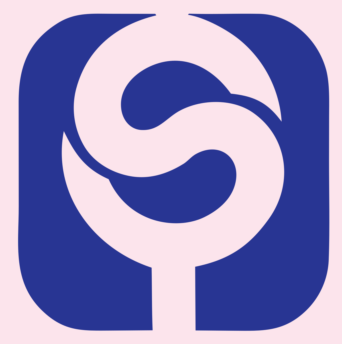 Negative Space Stethoscope App Icon #fce4ec/#283593