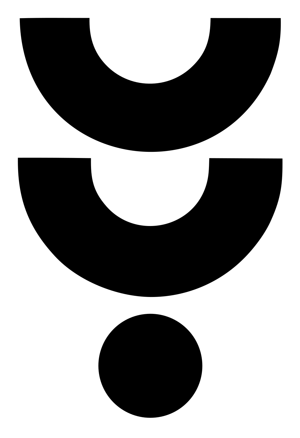 Bold Stethoscope Question Mark #ffffff/#000000