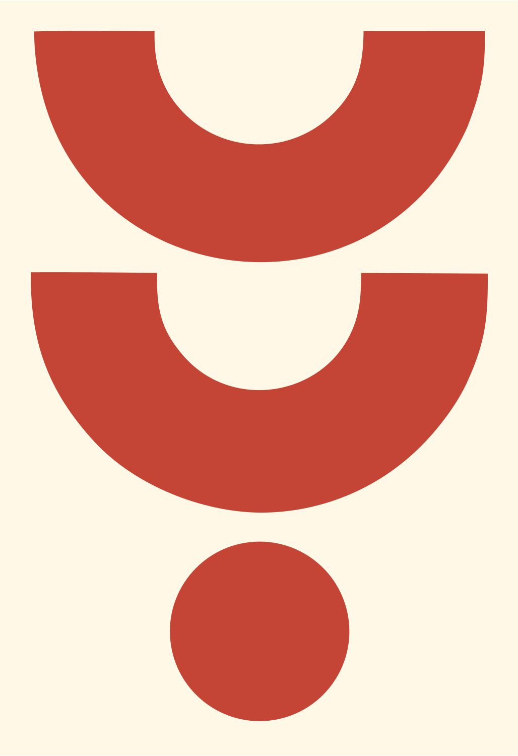 Bold Stethoscope Question Mark #fff8e7/#c44536