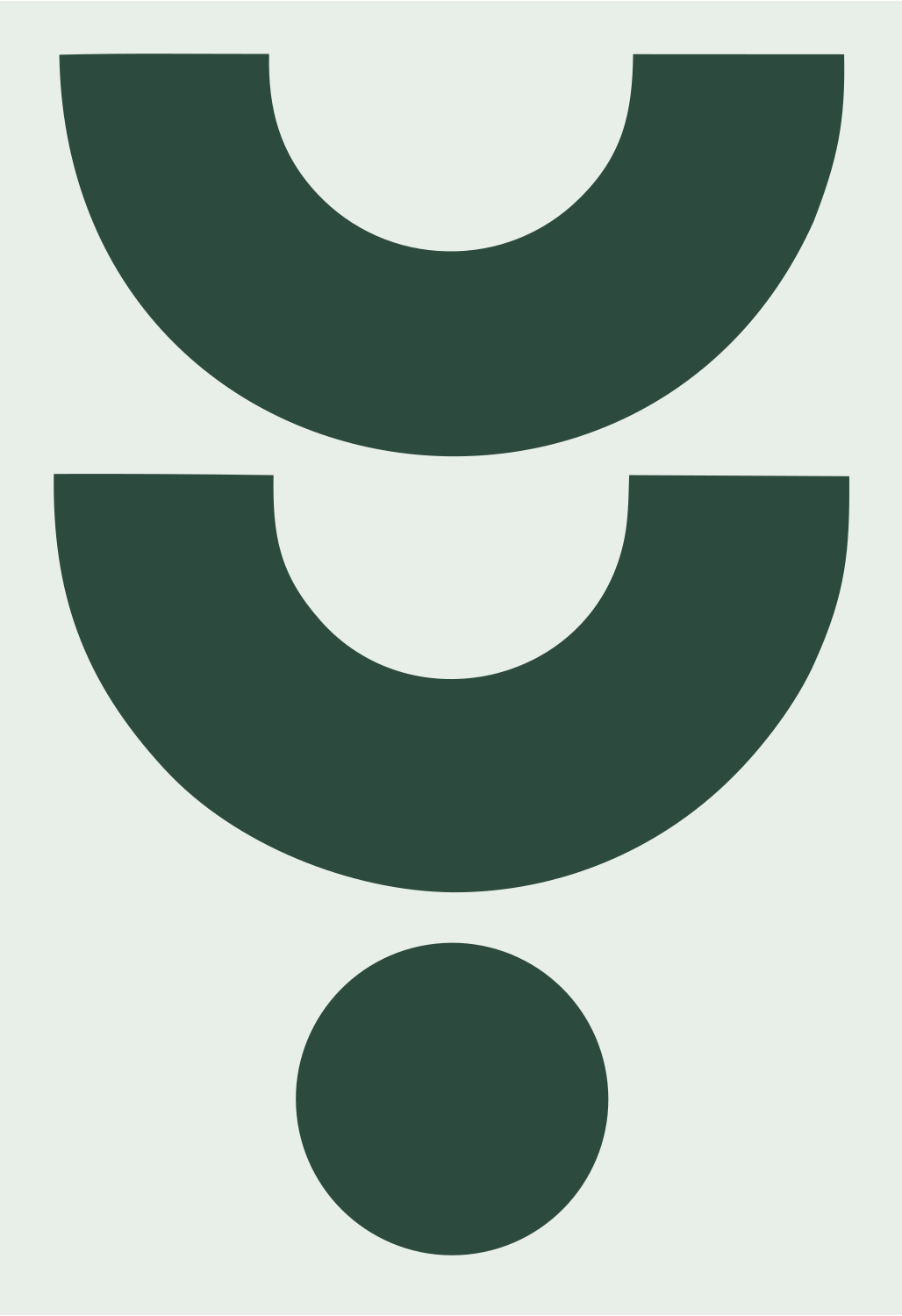 Bold Stethoscope Question Mark #e8efe9/#2d4a3e