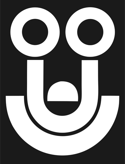 Bold Smiley Face Stethoscope Mark #1a1a1a/#ffffff