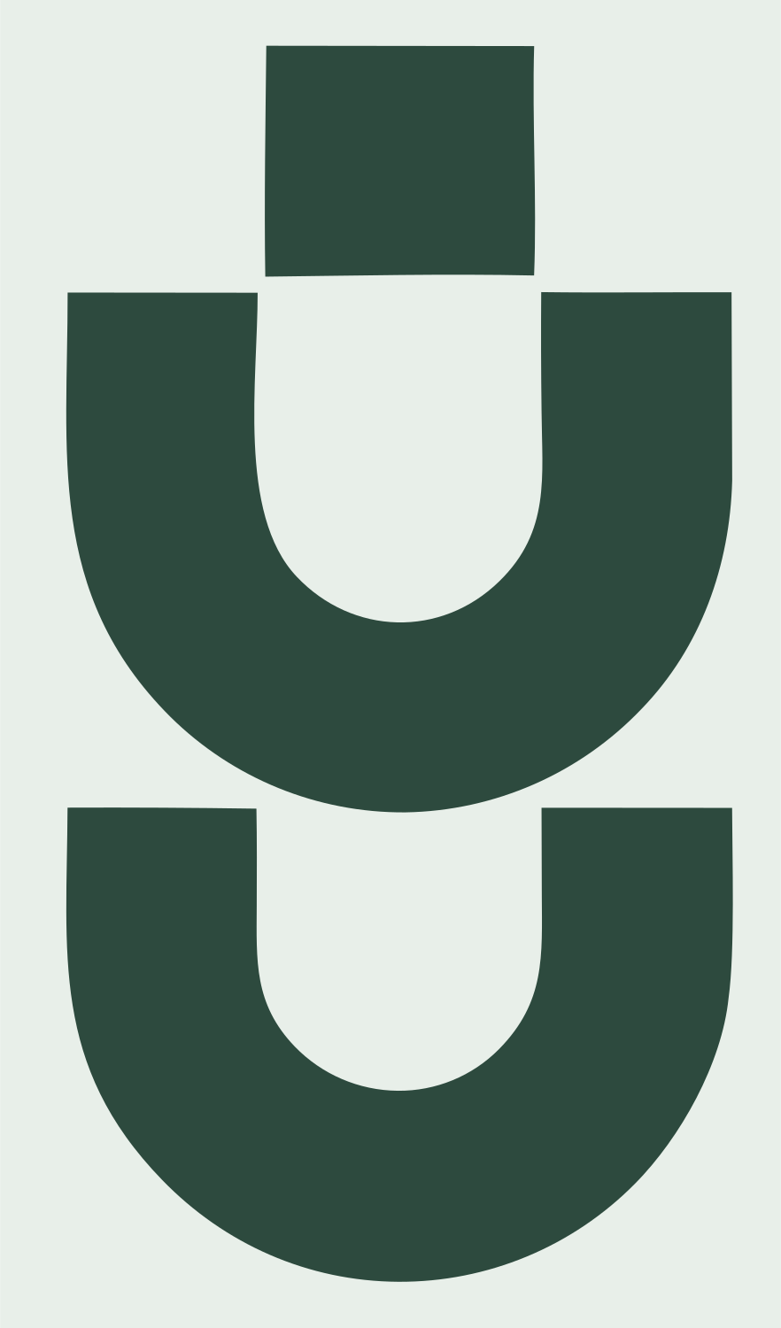 Blocky Stethoscope Double Arch Mark #e8efe9/#2d4a3e