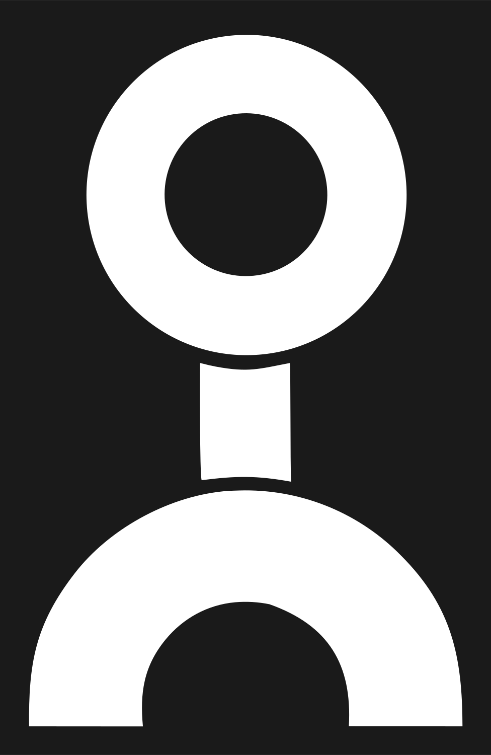 Chunky Stethoscope Person Mark #1a1a1a/#ffffff